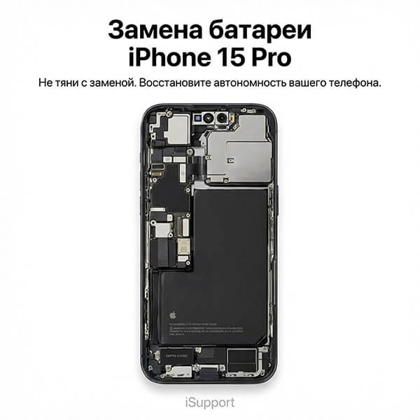замена батарея iphone 15 pro